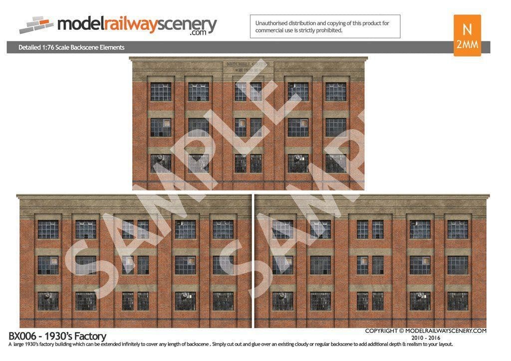 1930's Factory Backscene Elements N/2mm/1:148