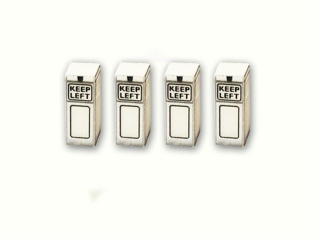 1950's Keep Left Bollards With Working LEDs (Pack Of 4) AX019-OO