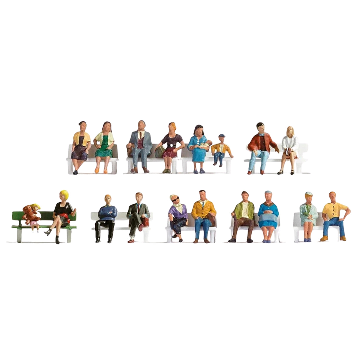 Noch 16131 Sitting People (Pack of 18) - OO/HO
