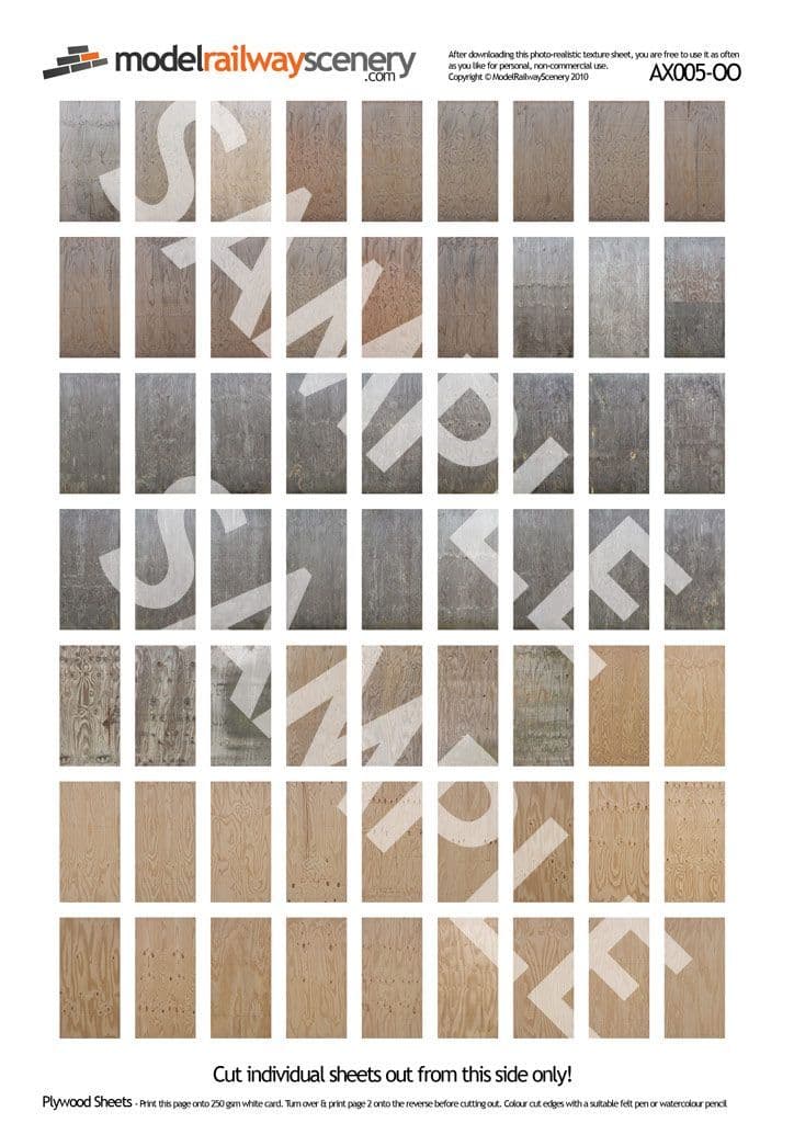 AX005-OO Plywood Sheets (Set of 54) - OO/4mm/1:76