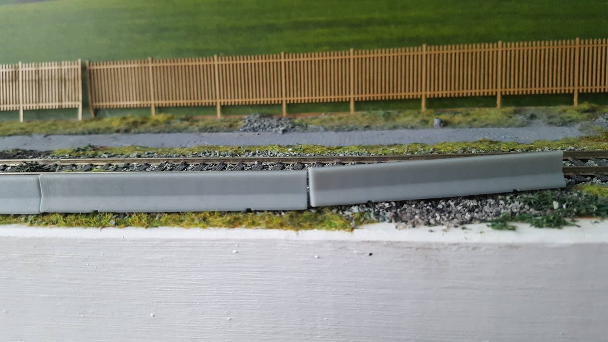 AX050-OO 3D Printed Concrete Jersey Barriers (Pack of 8) OO/4mm/1:76