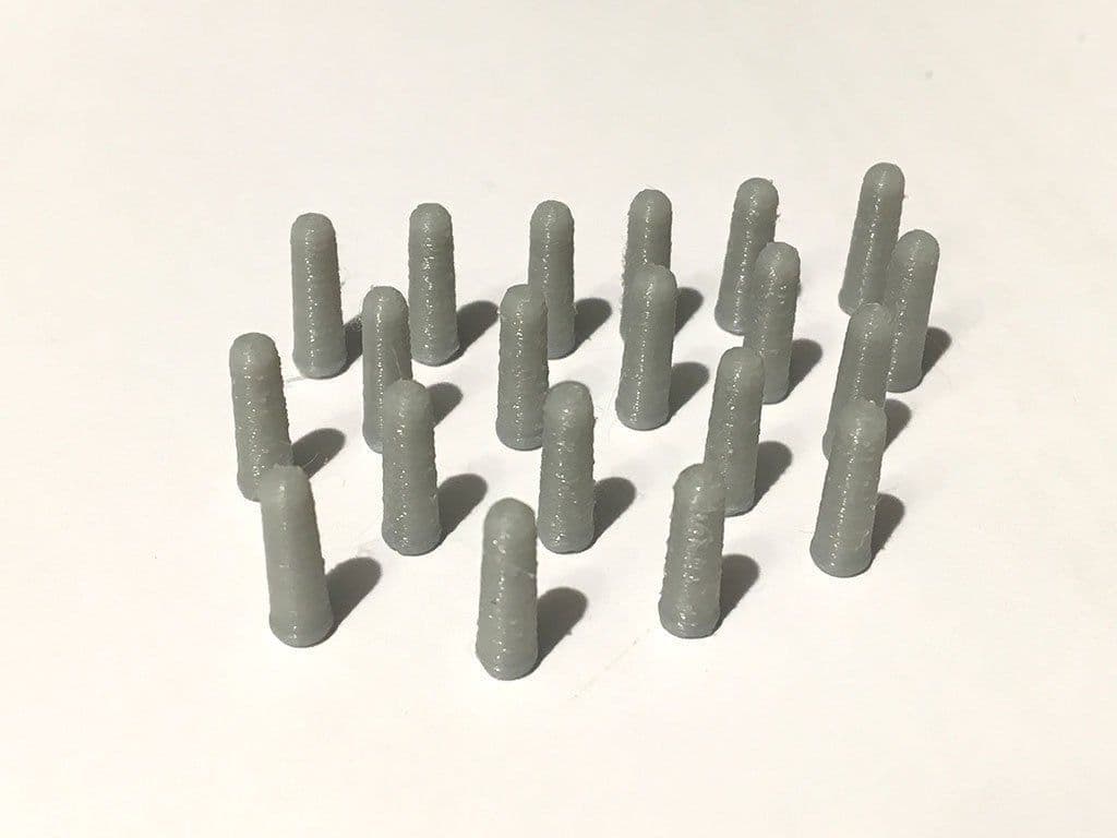 AX051-OO 3D Printed Concrete Bollards Bumper Pack (20) OO/4mm/1:76