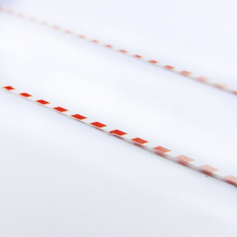 AX080-OO Red & White Warning Tape (Pack of 60) OO/4mm/1:76