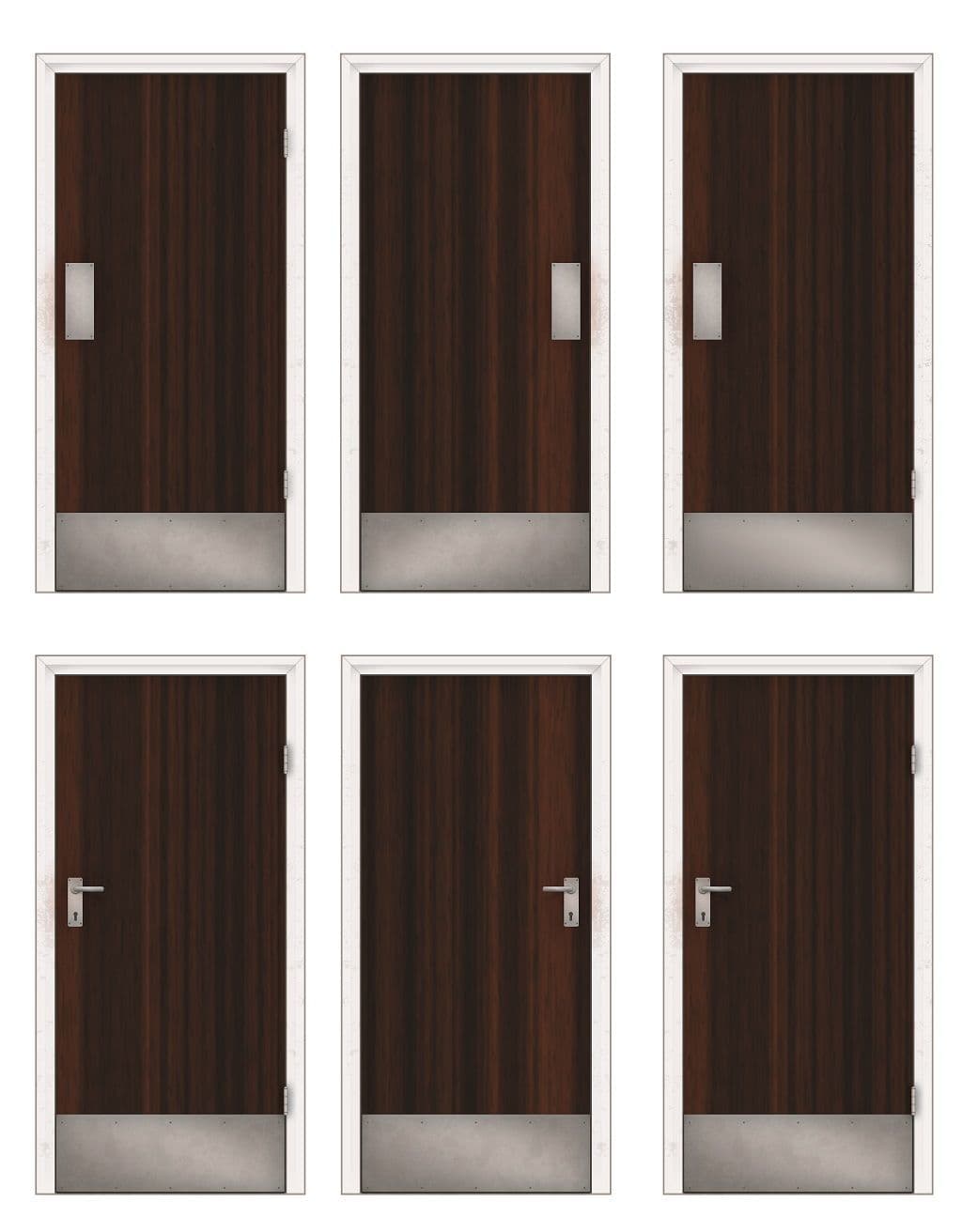 AX109-OO Interior Office / Workshop Doors - Wood (9 Pairs) OO/4mm/1:76