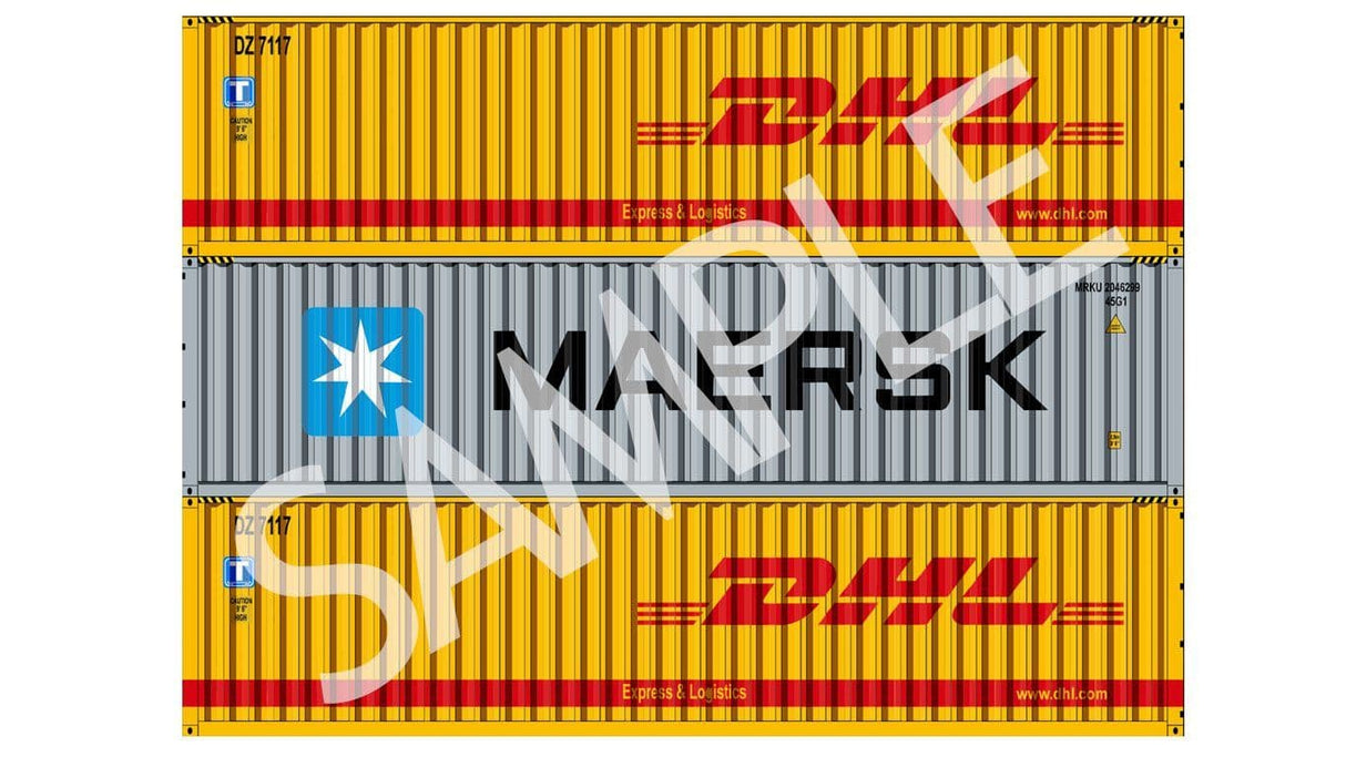 AX145-OO Low Relief Stacked 40ft Shipping Containers (Choice Of Designs) - OO/4mm/1:76