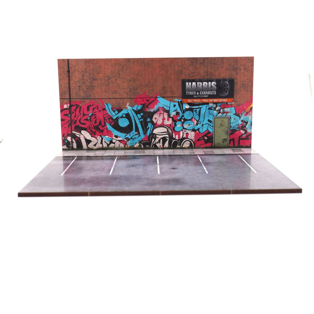 Backstreet Car Park Diecast Diorama Display Base - Choice Of Scales