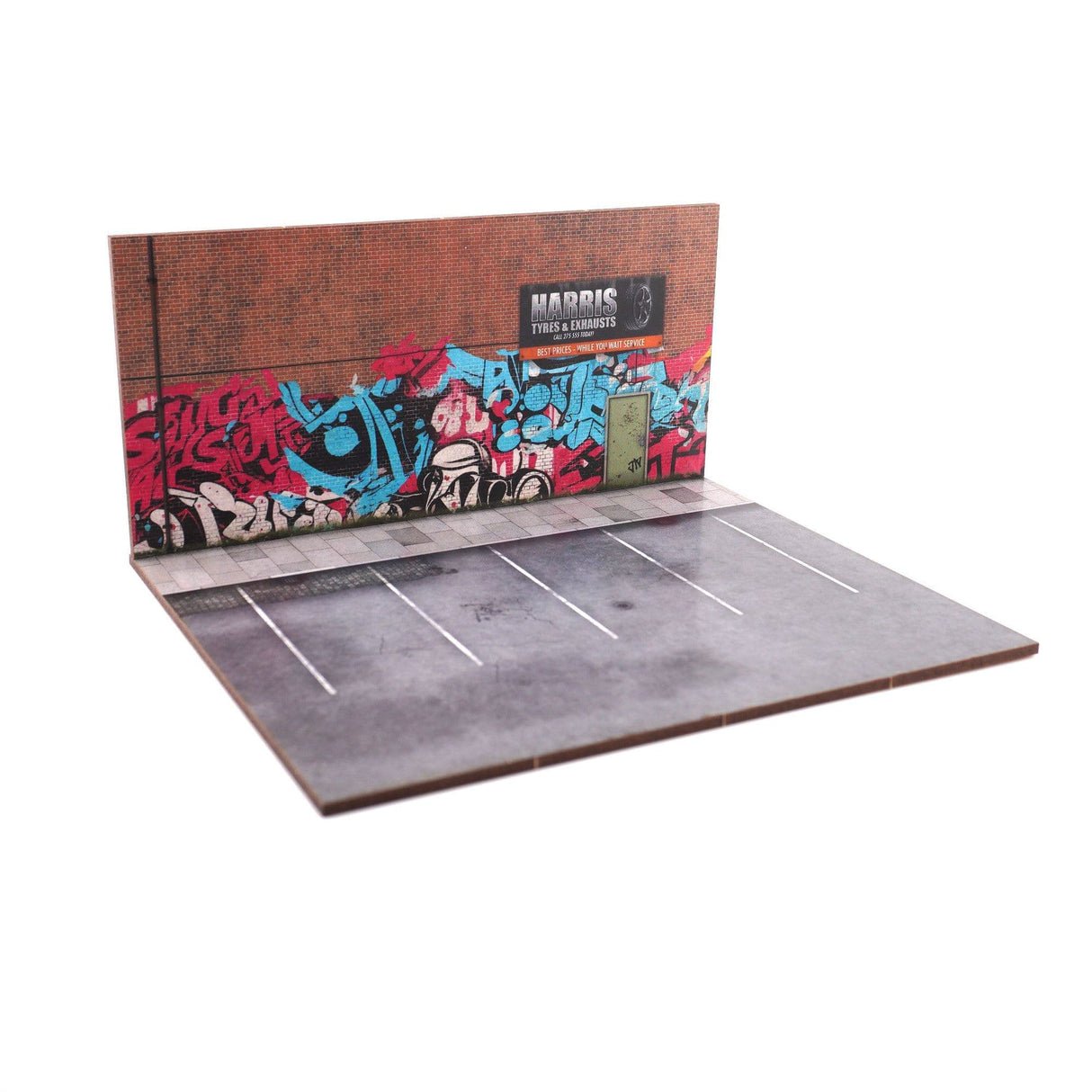 Backstreet Car Park Diecast Diorama Display Base - Choice Of Scales
