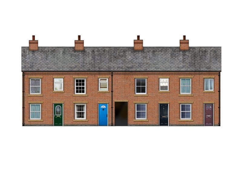 BX003-N Terraced Houses Backscene Elements N/2mm/1:148