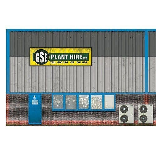BX007-OO Industrial Unit Side Wall Backscene Elements OO/4mm/1:76