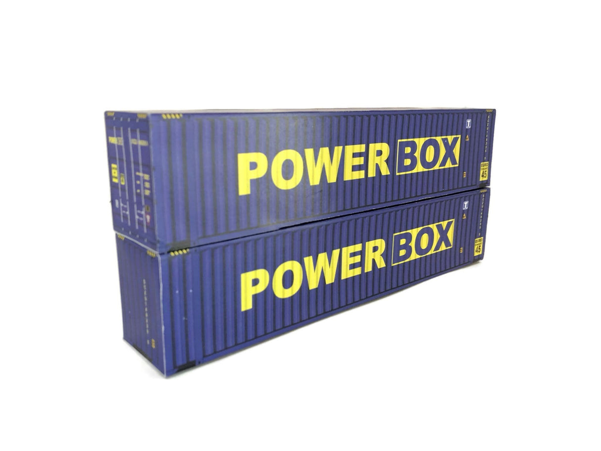 CT004-OO Powercube 45ft HiCube Shipping Container Card Kit (Pack of 2) - OO/4mm/1:76