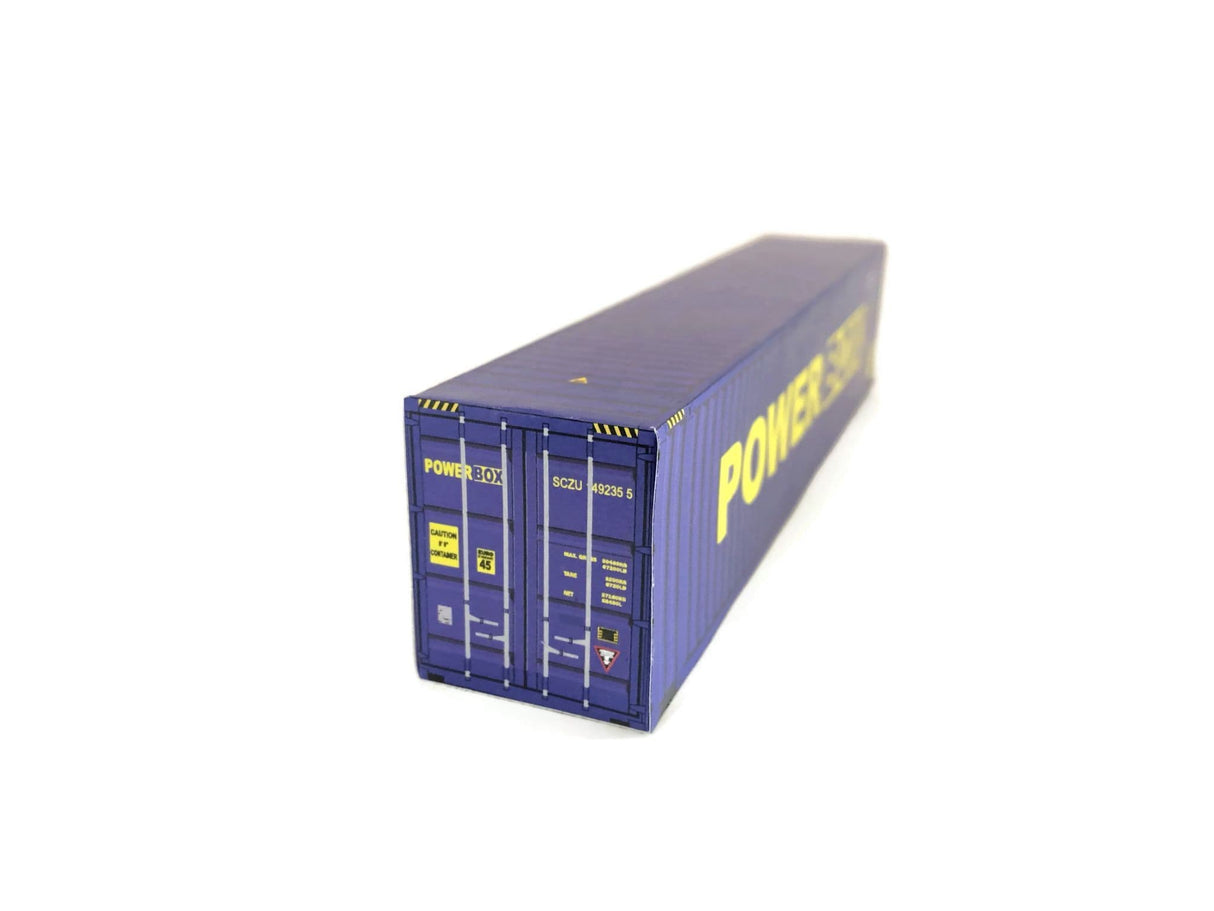 CT004-OO Powercube 45ft HiCube Shipping Container Card Kit (Pack of 2) - OO/4mm/1:76