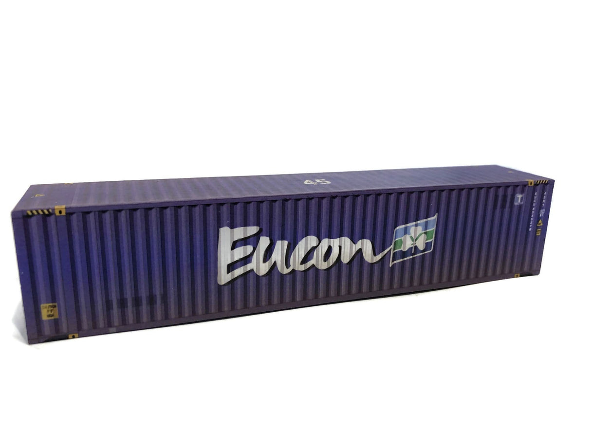 CT006-OO Eucon 45ft HiCube Shipping Container Card Kit (Pack of 2) - OO/4mm/1:76