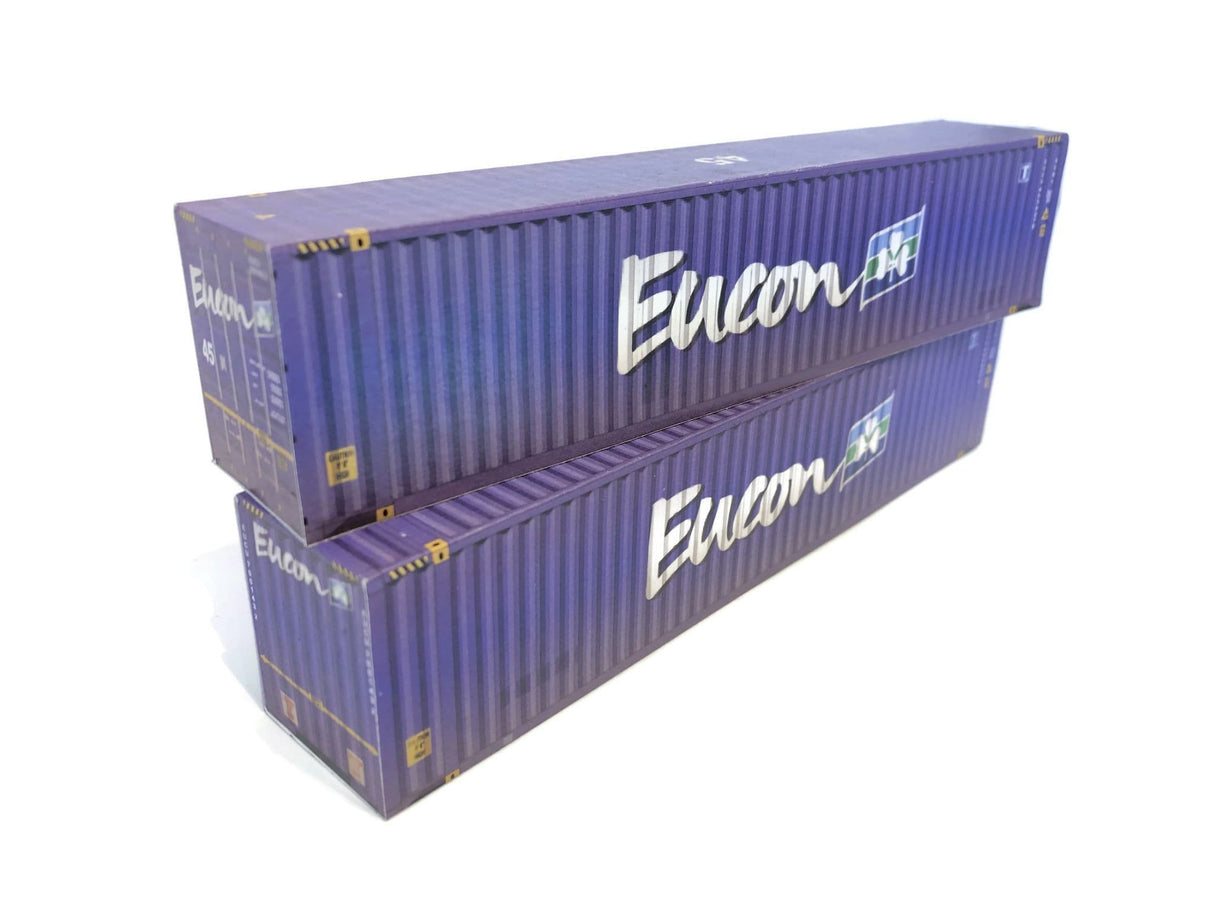 CT006-OO Eucon 45ft HiCube Shipping Container Card Kit (Pack of 2) - OO/4mm/1:76