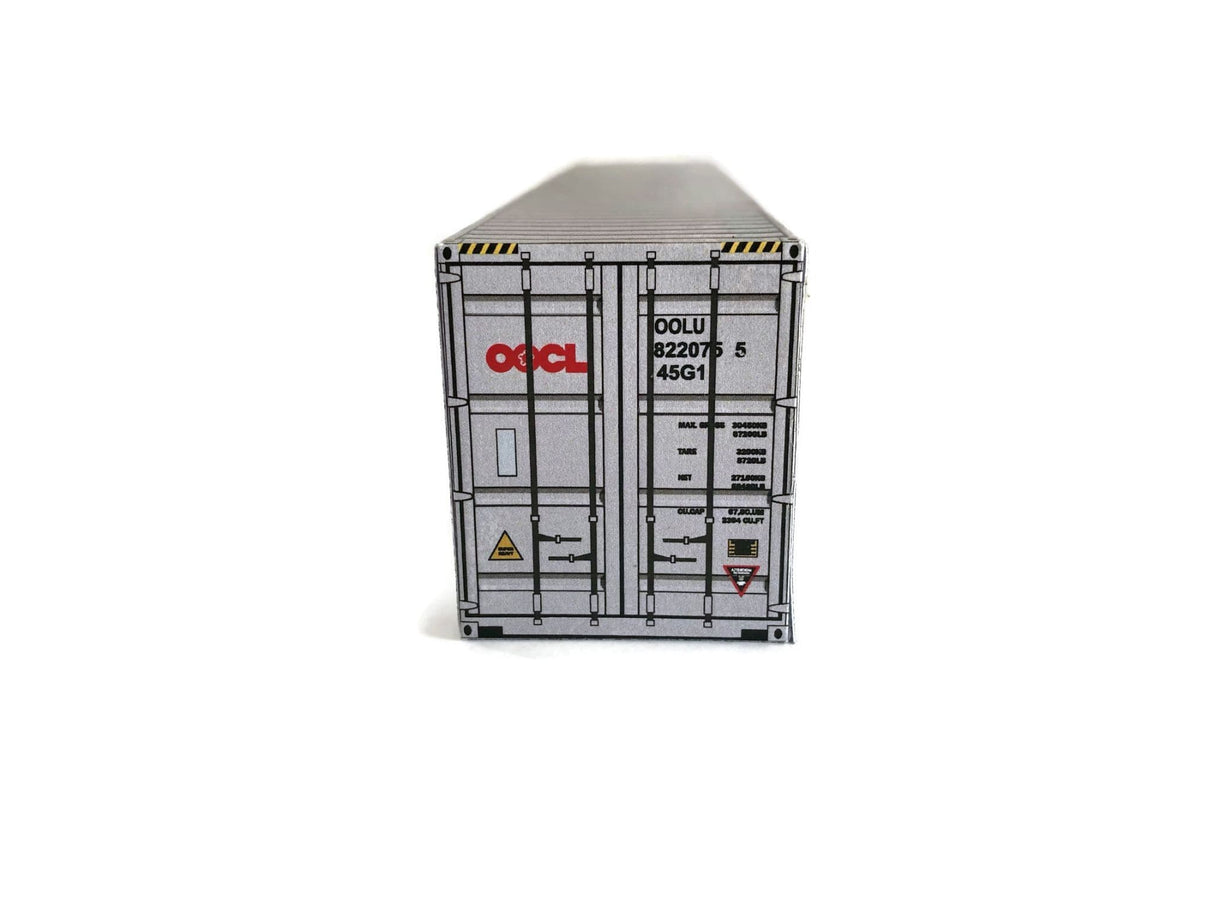 CT007-OO 40ft OOCL Container Card Kit (Pack of 2) - OO/4mm/1:76