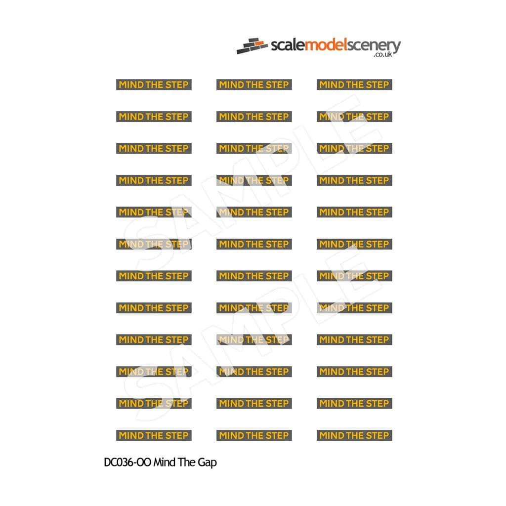 DC036-OO Mind The Step - Modern Image Platform Markings OO/4mm/1:76