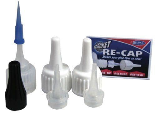 Deluxe Materials AC-16 Roket Glue Re-Cap Tips (3 Pack)