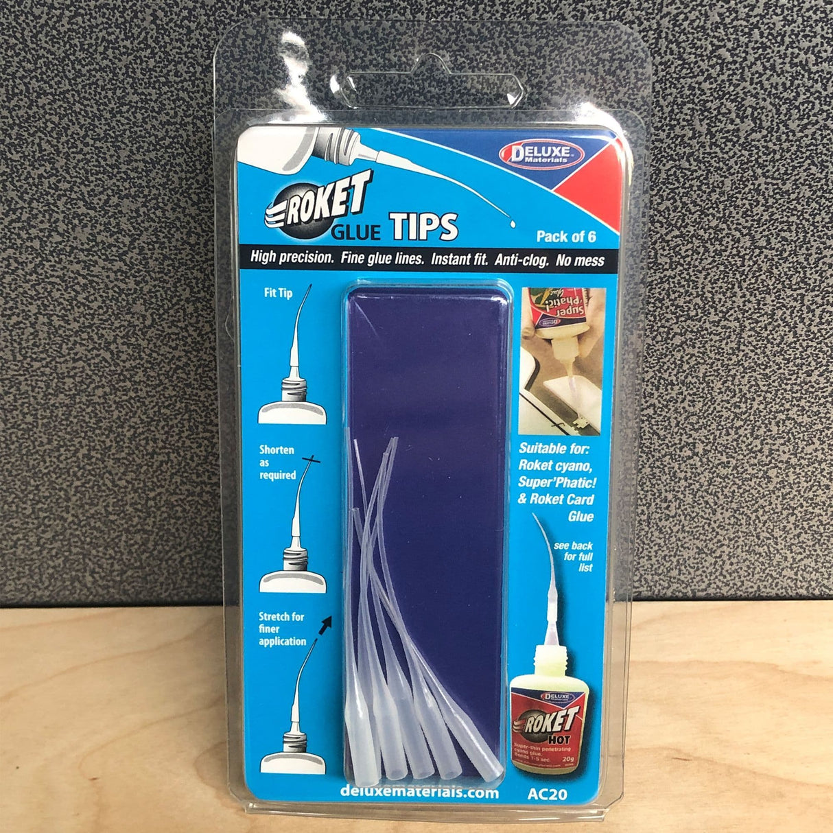 Deluxe Materials AC-20 Roket Glue Tips (Pack of 6)
