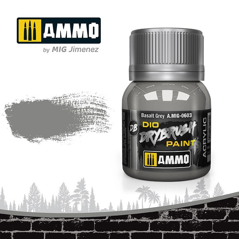AMMO Dio Dry Brush Acrylic Paints by Mig Jimenez - Range of 54 Colours
