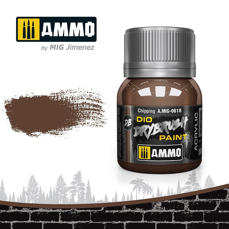 AMMO Dio Dry Brush Acrylic Paints by Mig Jimenez - Range of 54 Colours