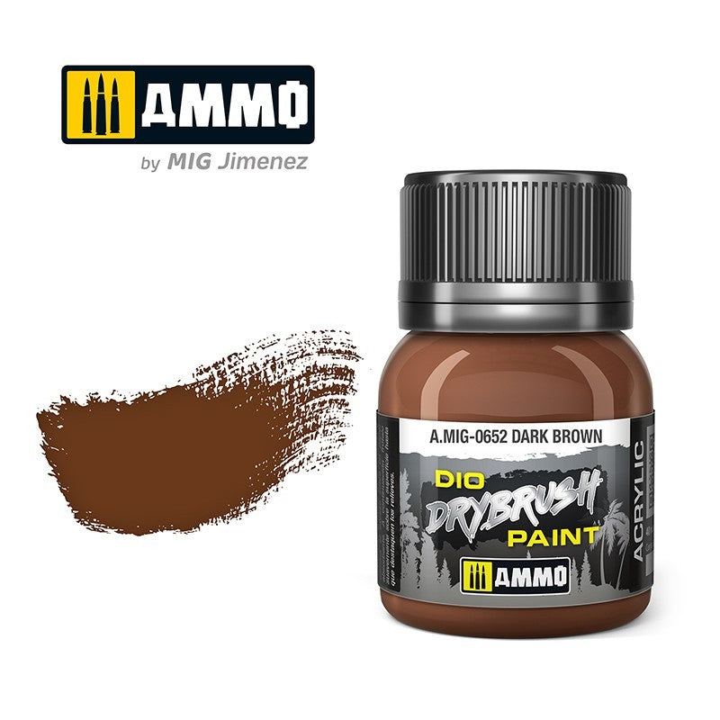 AMMO Dio Dry Brush Acrylic Paints by Mig Jimenez - Range of 54 Colours