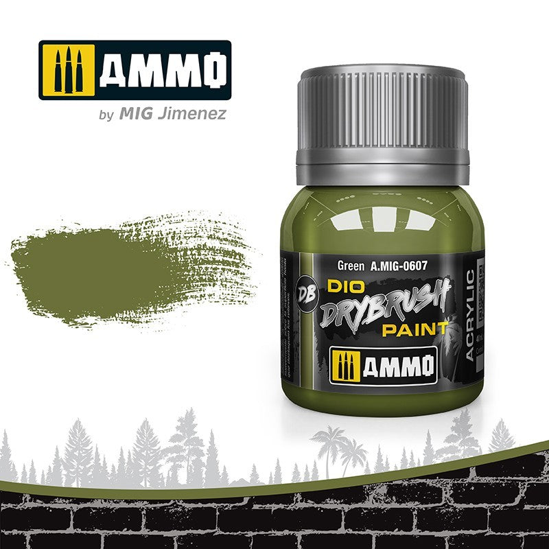 AMMO Dio Dry Brush Acrylic Paints by Mig Jimenez - Range of 54 Colours