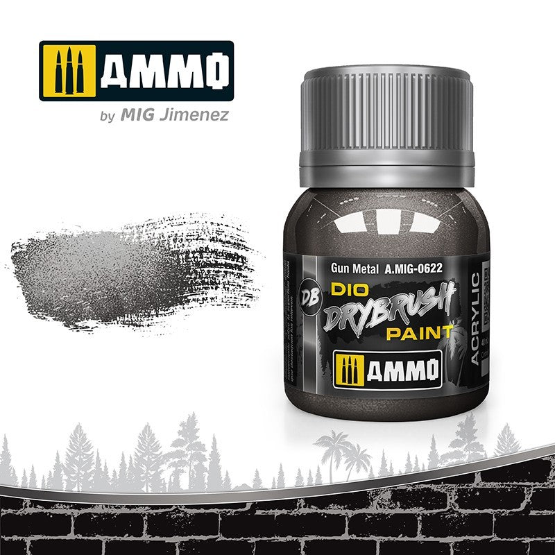 AMMO Dio Dry Brush Acrylic Paints by Mig Jimenez - Range of 54 Colours