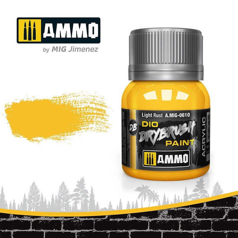 AMMO Dio Dry Brush Acrylic Paints by Mig Jimenez - Range of 54 Colours