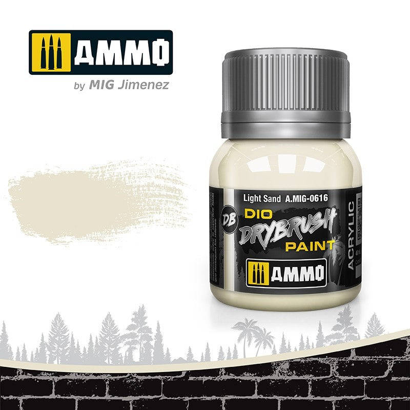 AMMO Dio Dry Brush Acrylic Paints by Mig Jimenez - Range of 54 Colours
