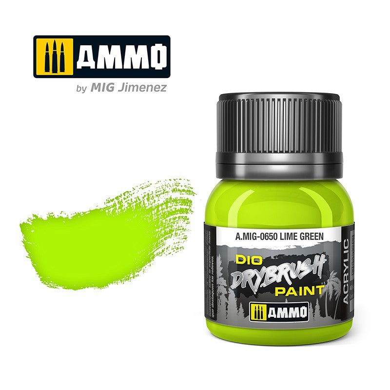 AMMO Dio Dry Brush Acrylic Paints by Mig Jimenez - Range of 54 Colours