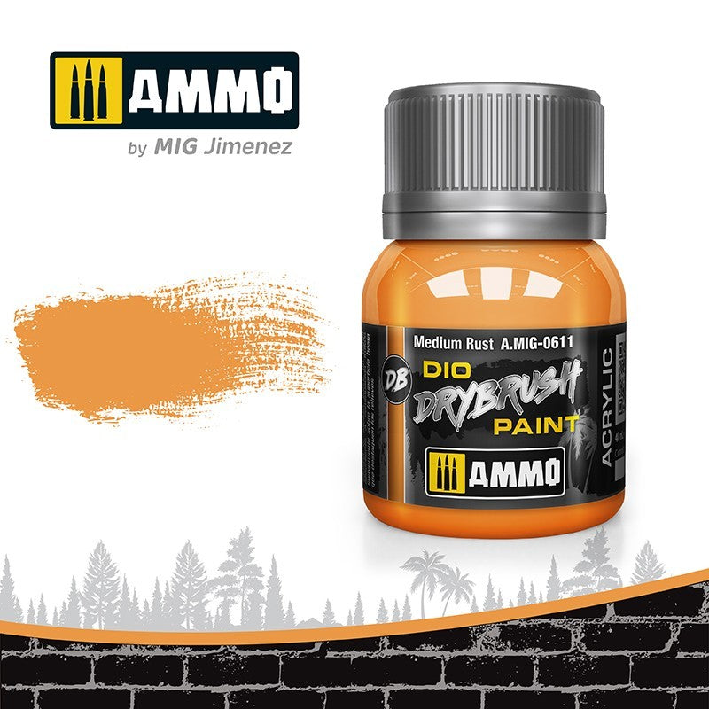 AMMO Dio Dry Brush Acrylic Paints by Mig Jimenez - Range of 54 Colours
