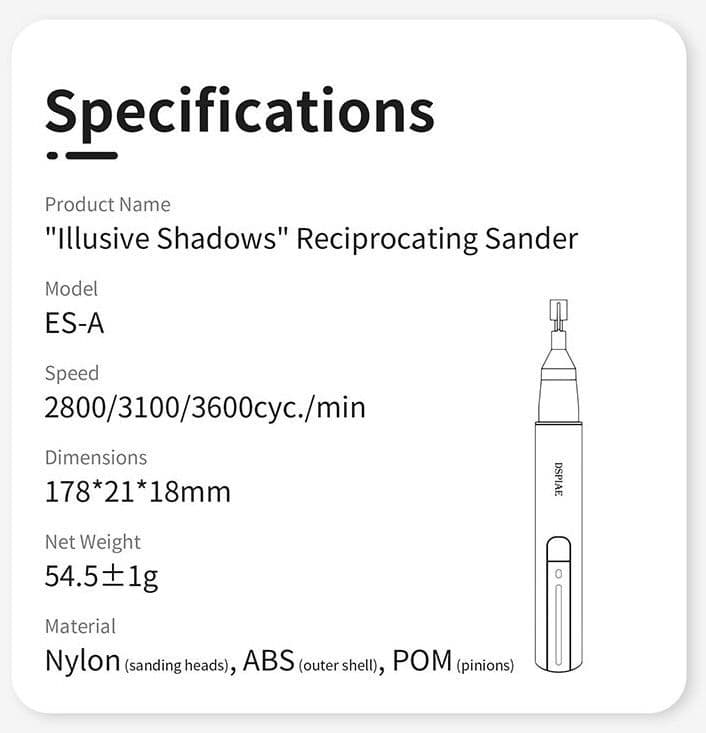 DS035 Dspiae ES-A "Illusive Shadows" Reciprocating Sander