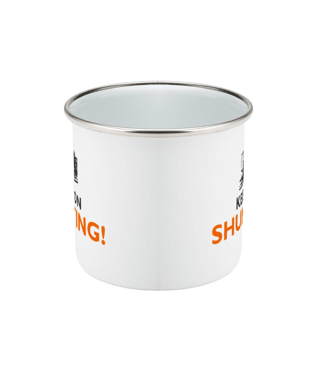 Enamel Mug 10oz Keep On Shunting - Gronk / Class 08