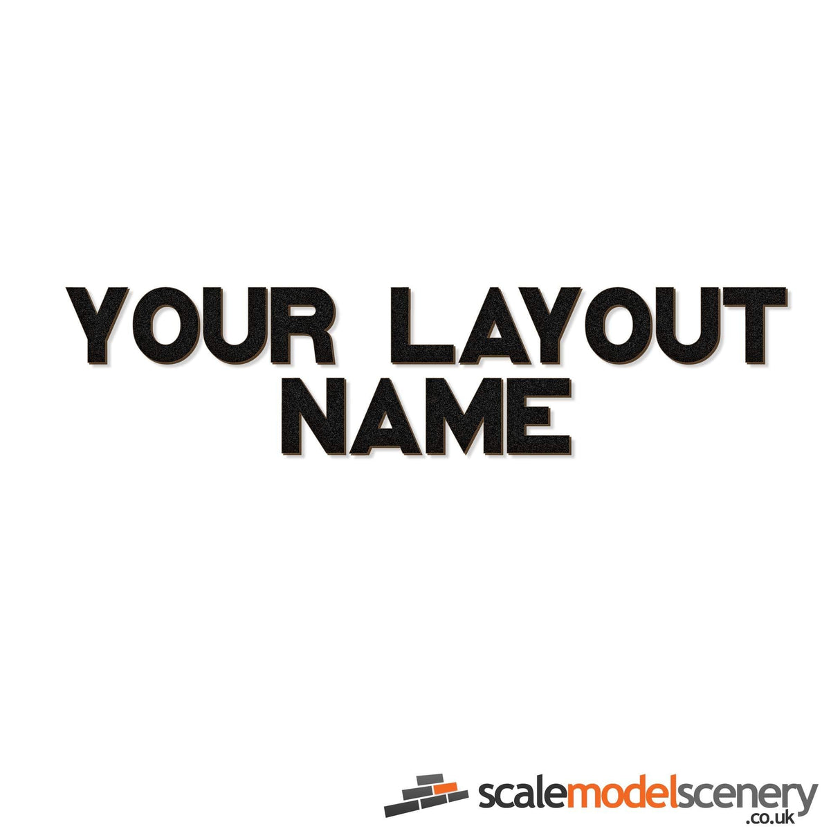 GWR Lettering For Layout Name Plaques & Signs - 25mm, 50mm, 75mm & 100mm