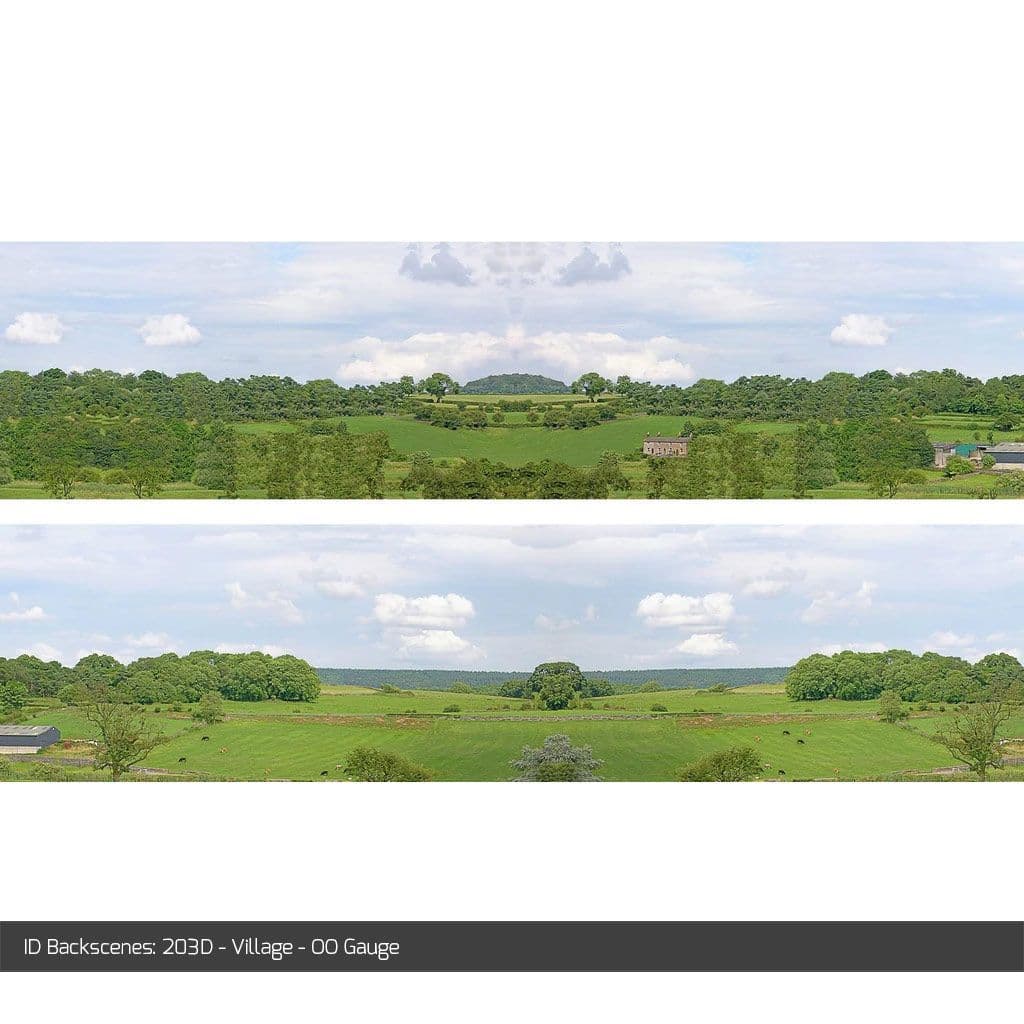 ID Backscenes 203D Village OO/HO 15" Backscene
