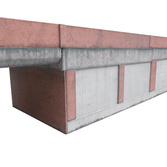 KX036-OO Concrete & Brick Retaining Wall OO / 4mm / 1:76