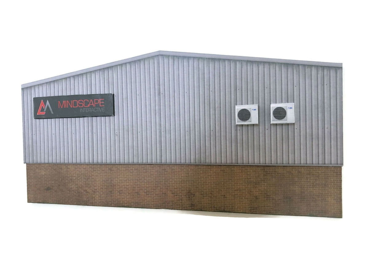 KX061-OO Low Relief Modern Industrial Unit Rear Wall - OO / 4mm / 1:76