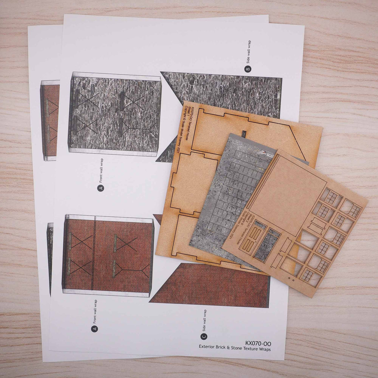 KX070-OO Low Relief Terraced House / Cottage - OO/4mm/1:76