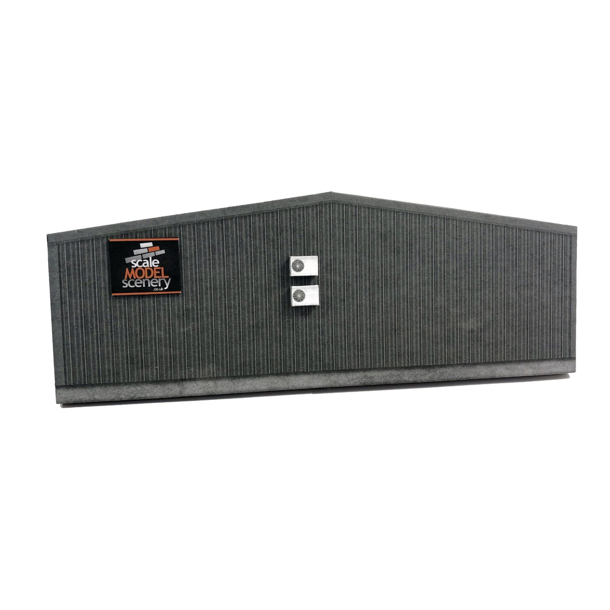 KX093-OO Low Relief Small Modern Industrial Unit End Wall - OO / 4mm / 1:76