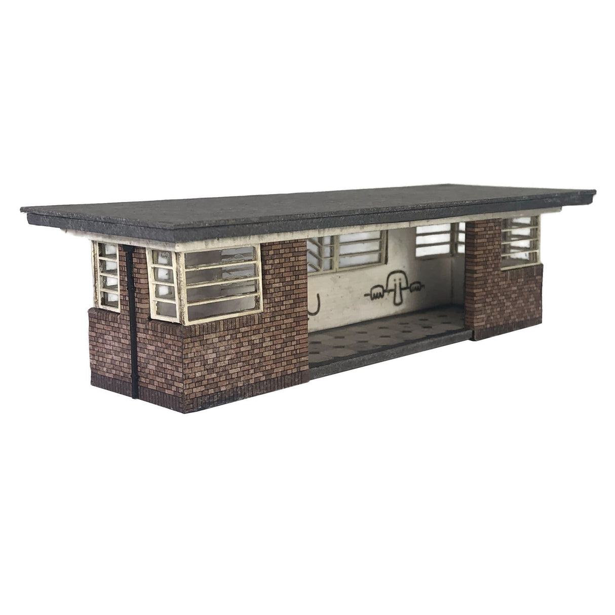 KX097-OO 1930's Art Deco Bus/Tram Shelter - OO / 4mm / 1:76