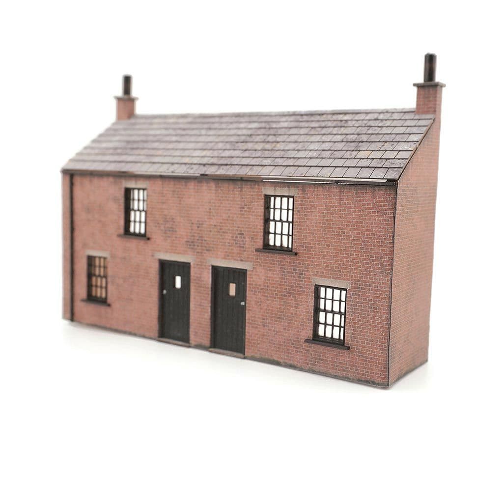 KX115-OO Low Relief Workers Cottages (Fronts) - OO/4mm/1:76