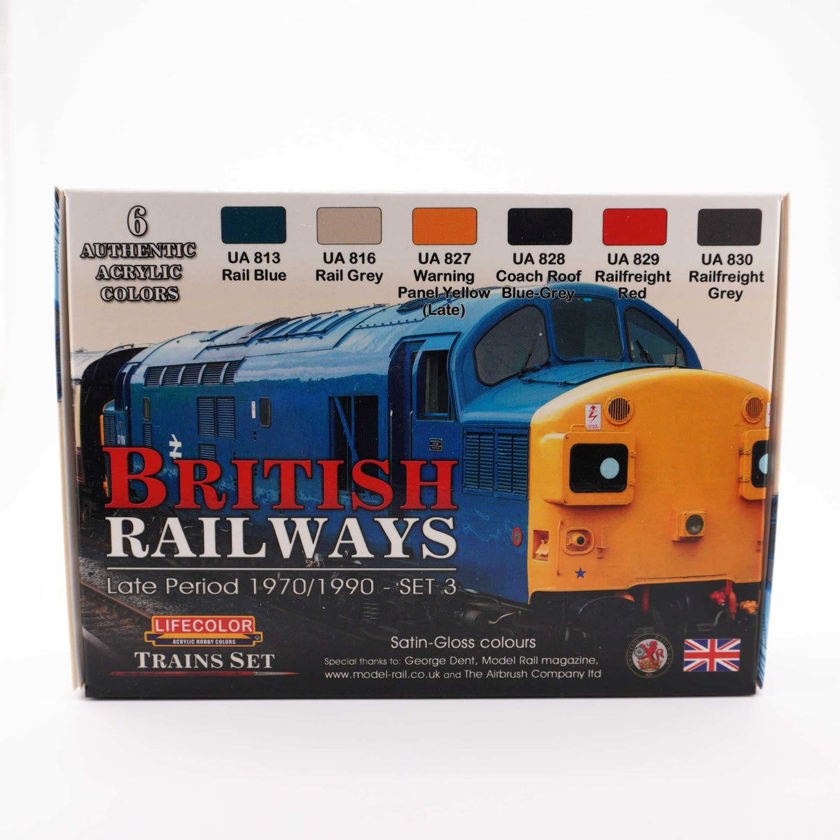 LifeColor British Railways - Late Period 1970/1990 - Acrylic Paints (22ml x 6)