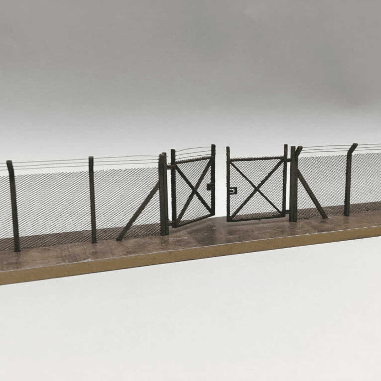 LX007-N-B Laser Cut Chain Link Security Fencing (Straight Posts) N/2mm/1:148