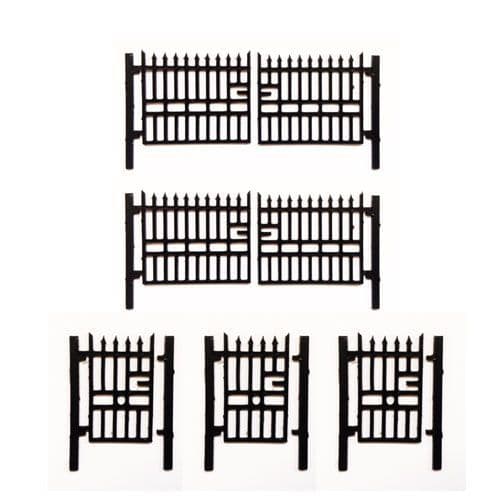 LX008 / LX011 Laser Cut 6ft Wrought Iron Railings & Gates Pack OO/4mm/1:76