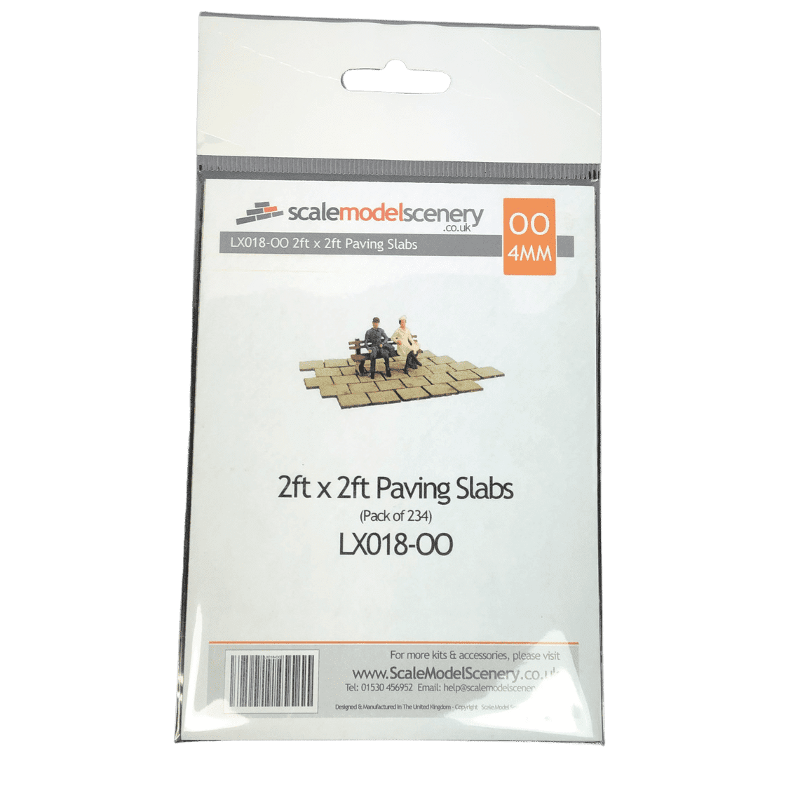 LX018-OO Laser Cut Paving Slabs (2ft x 2ft) OO/4mm/1:76