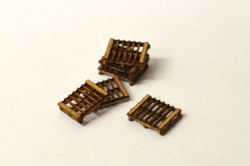 LX022-N Laser Cut 4ft Pallets (Pack of 12) N/2mm/1:148