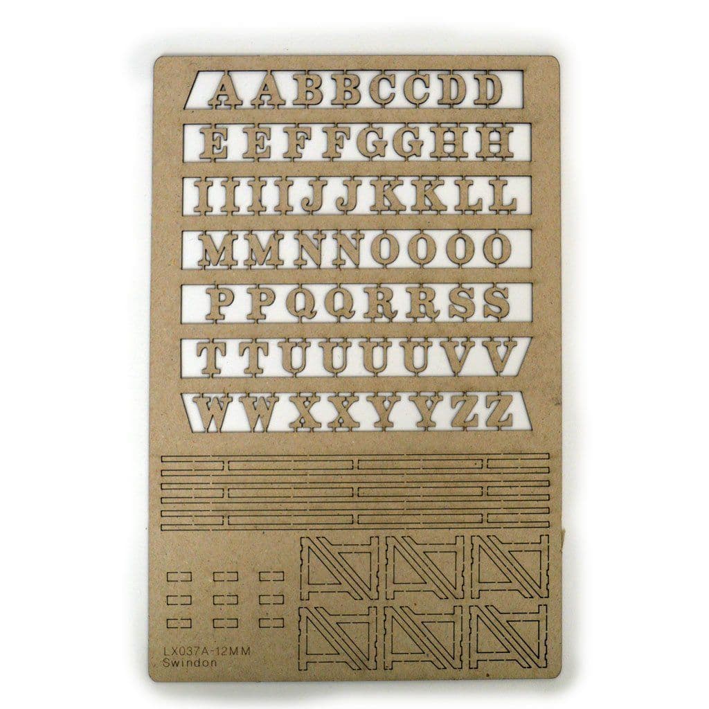 LX037-12mm Laser Cut Lettering 12mm