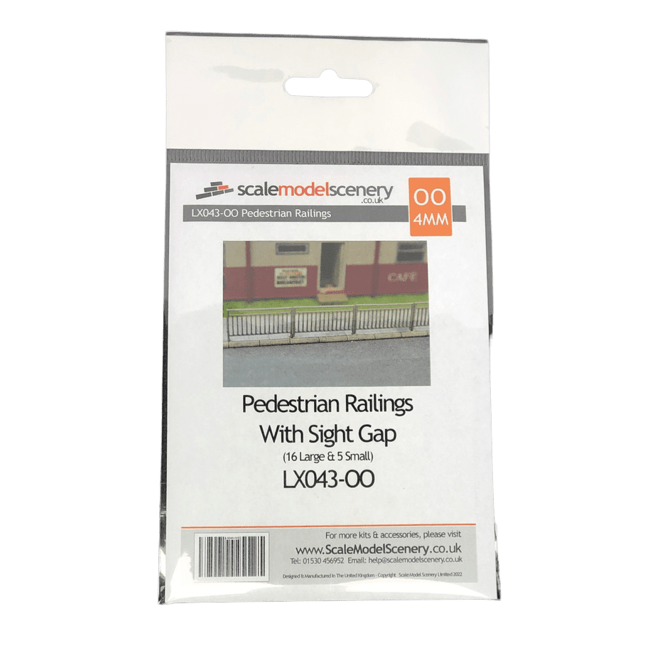 LX043-OO Laser Cut Pedestrian Railings With Sight Gap OO/4mm/1:76