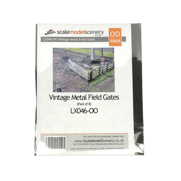 LX046-OO Laser Cut Vintage Metal Field Gates (Pack of 8) OO/4mm/1:76
