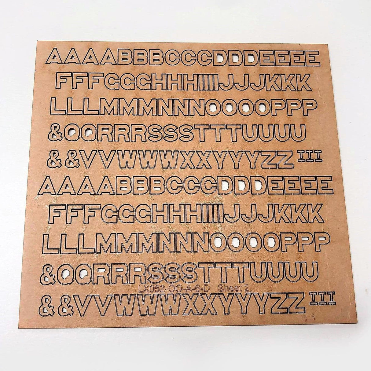 LX052-OO-ALPHABET LETTERING (LX052-OO Extra Lettering Pack)