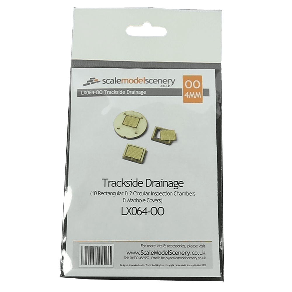 LX064-OO Laser Cut Trackside Drainage (Manholes etc) OO/4mm/1:76